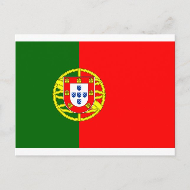 Flagga Portugal (Bandeira de Portugal) Vykort (Framsida)