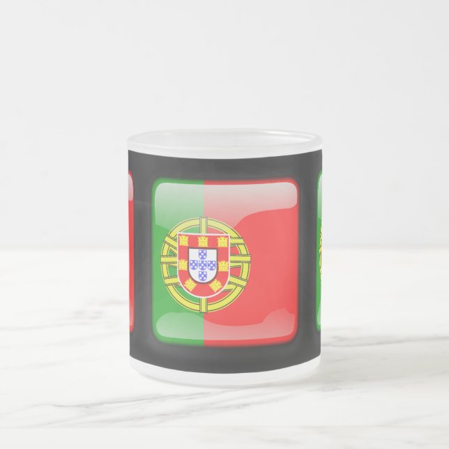 Flagga Portugal Frostad Glasmugg (Center)
