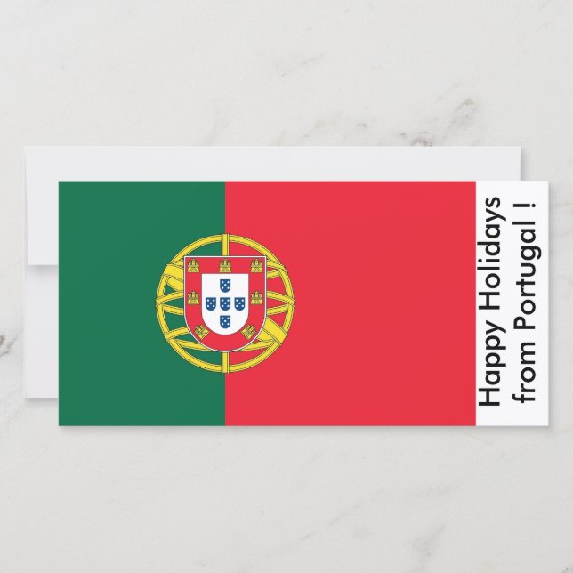 Flagga Portugal, Glad helg från Portugal Julkort (Framsida)