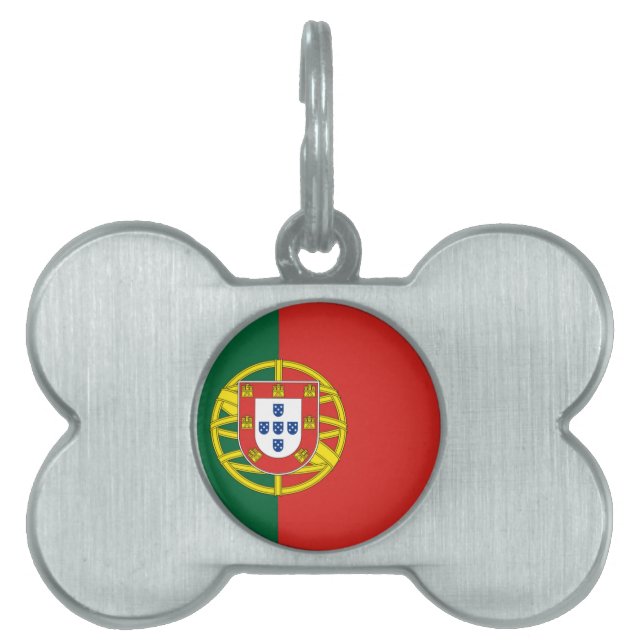 Flagga Portugal ID-bricka Husdjur (Framsidan)