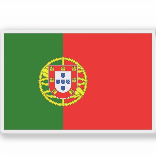 Flagga Portugal Klistermärken (Framsida)