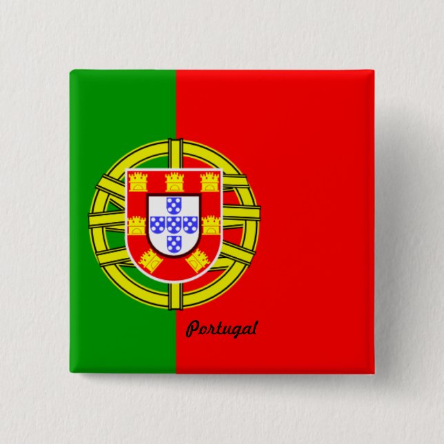 Flagga Portugal Knapp (Framsida)