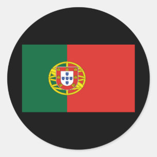 Flagga Portugal Runt Klistermärke