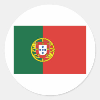 Flagga Portugal Runt Klistermärke
