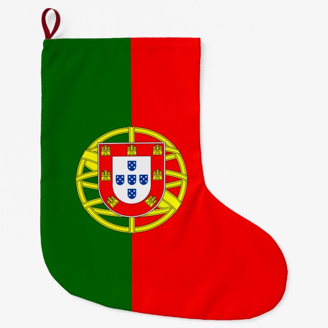 Flagga Portugal Stor Julstrumpa (Framsidan)