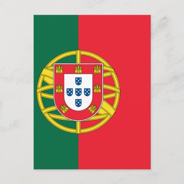 Flagga Portugal Vykort (Framsida)