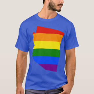 Flagga Pride för kontur för Arizona-tillstånd T Shirt