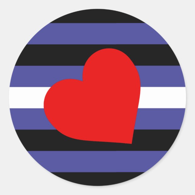 Flagga Pride Runt Klistermärke (Framsida)