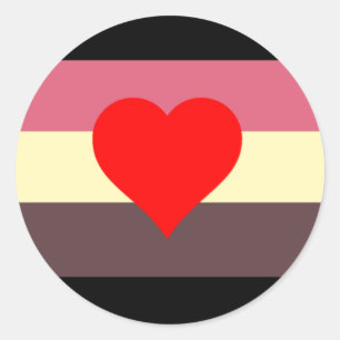 Flagga Pride tjock Runt Klistermärke