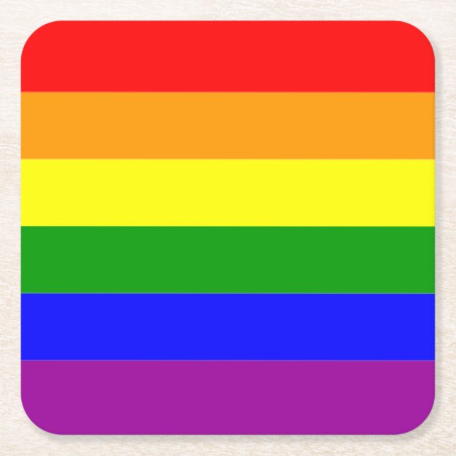 Flagga pride underlägg papper kvadrat (Framsidan)