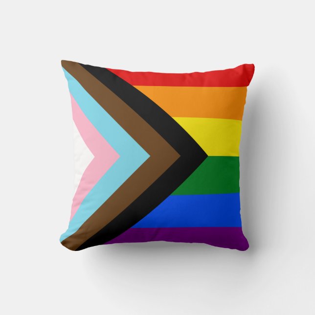 Flagga Progress-Pride Kudde (Framsida)