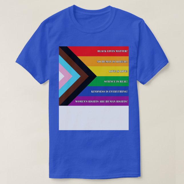 Flagga Progress-Pride T Shirt (Design framsida)