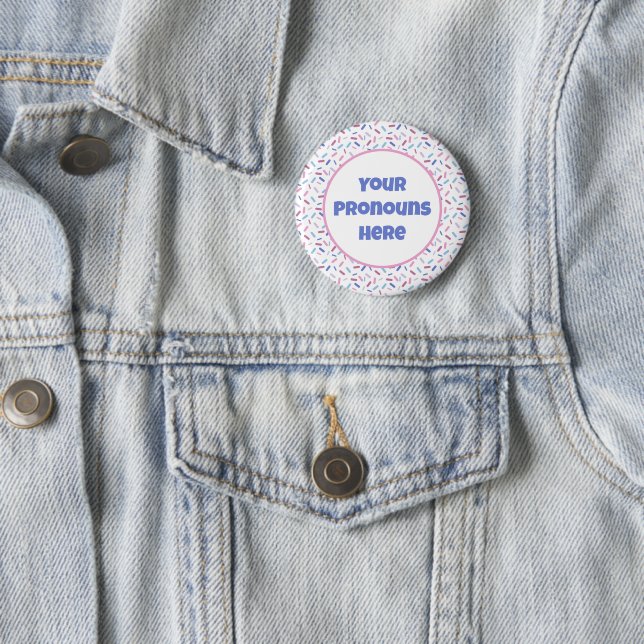 FLAGGA PRONOUNS Rainbow Sprinkles Bigender Pride Knapp (In Situ)