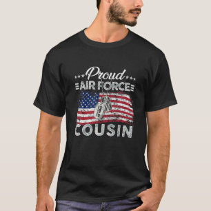 Flagga Proud Luft Force Cousin USAF Studenten Fami T Shirt