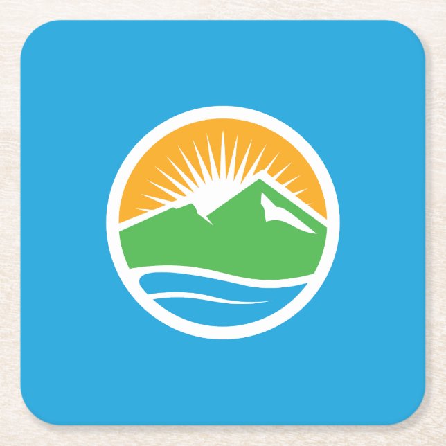 Flagga Provo, Utah Underlägg Papper Kvadrat (Framsidan)