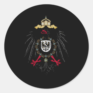 Flagga Prussia Prussian Ger Gery Runt Klistermärke