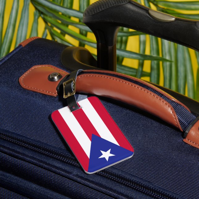 Flagga Puerto Rico Bagagebricka (Framsida Insitu 1)