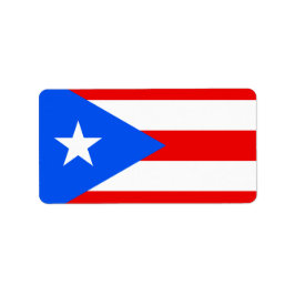 Flagga Puerto Rico-etiketter Adressetikett