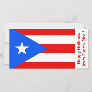 Flagga Puerto Rico, Glad helg från USA. Julkort