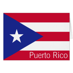 Flagga Puerto Rico Hälsningskort