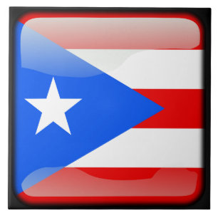 Flagga Puerto Rico Kakelplatta