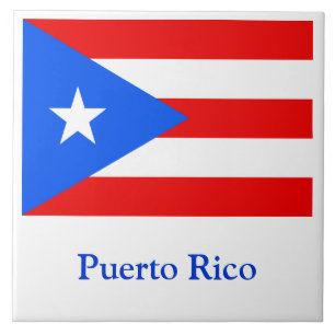 Flagga Puerto Rico Kakelplatta
