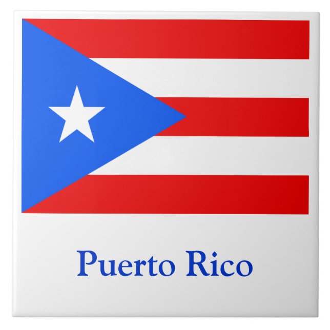 Flagga Puerto Rico Kakelplatta (Framsidan)