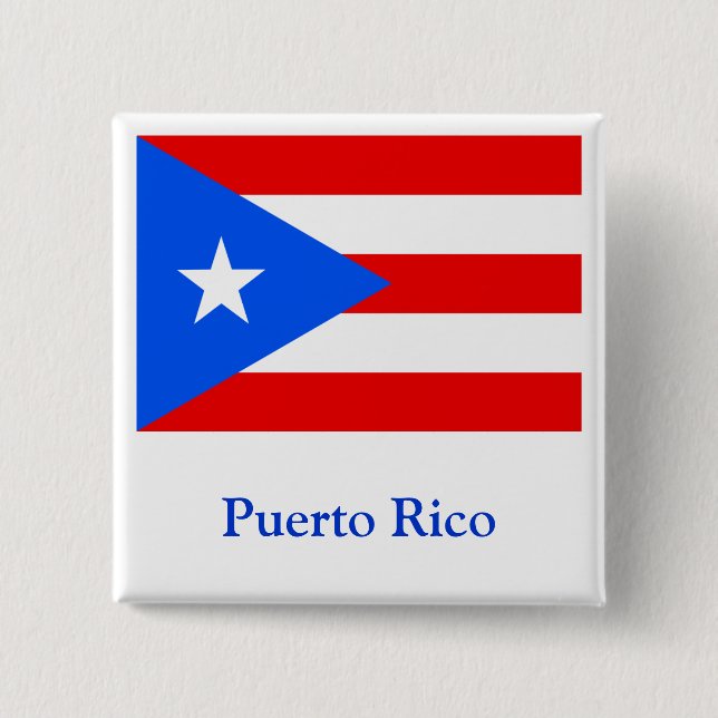 Flagga Puerto Rico Knapp (Framsida)