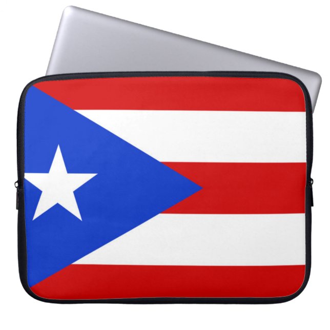 Flagga Puerto Rico Laptop Fodral (Framsidan)