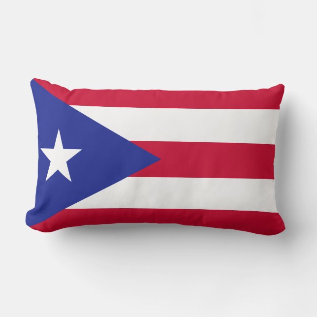 Flagga Puerto Rico Lumbarkudde (Framsida)