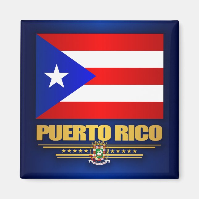 Flagga Puerto Rico Magnet (Framsidan)