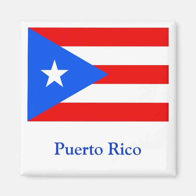 Flagga Puerto Rico Magnet (Framsidan)