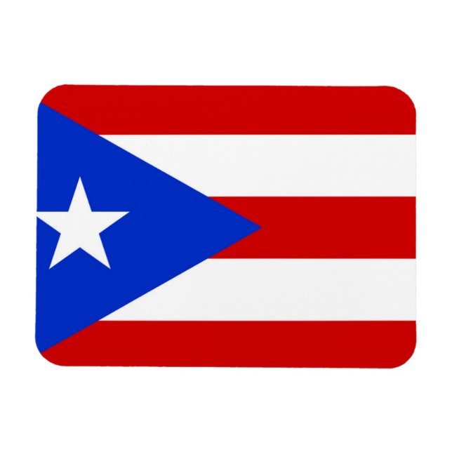 Flagga Puerto Rico Magnet (Horisontell)