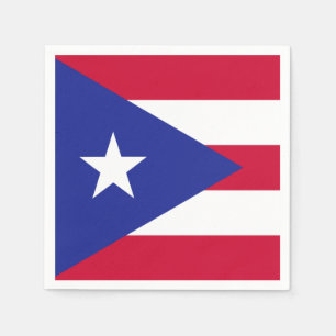 Flagga Puerto Rico Pappersservett