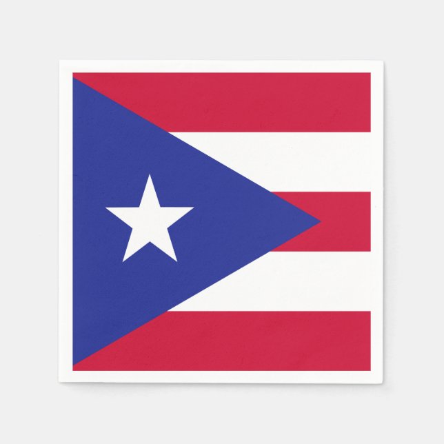 Flagga Puerto Rico Pappersservett (Framsidan)