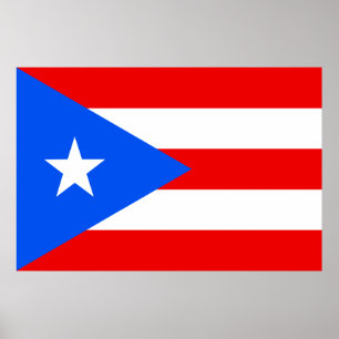 Flagga Puerto Rico Poster