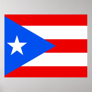 Flagga Puerto Rico Poster