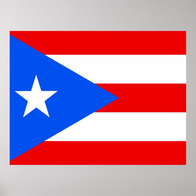 Flagga Puerto Rico Poster (Framsidan)