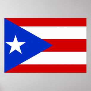 Flagga Puerto Rico Poster