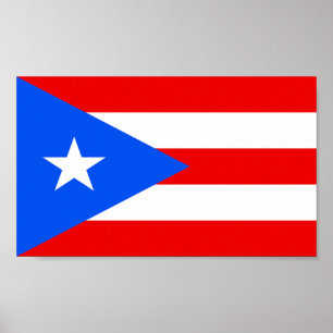 Flagga Puerto Rico Poster
