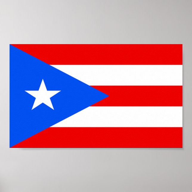 Flagga Puerto Rico Poster (Framsidan)