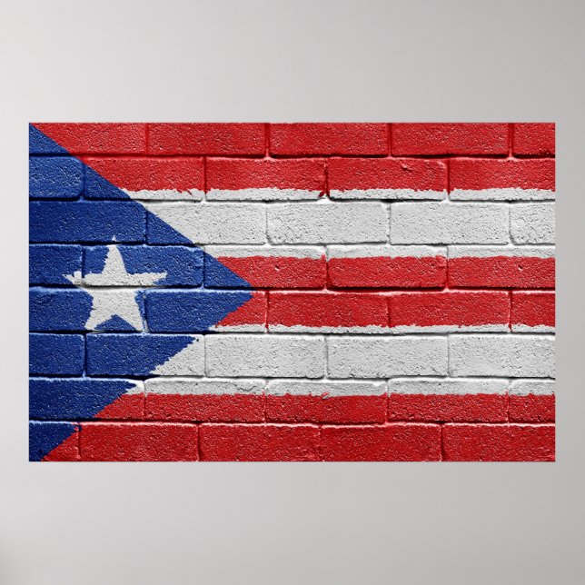 Flagga Puerto Rico Poster (Framsidan)