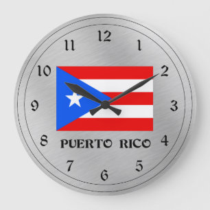 Flagga Puerto Rico Stor Klocka