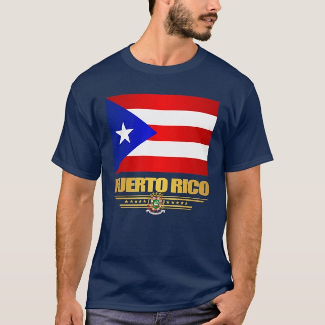 Flagga Puerto Rico T Shirt (Framsida)