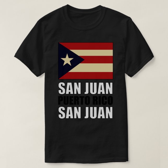 Flagga Puerto Rico T Shirt (Design framsida)