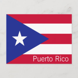 Flagga Puerto Rico Vykort