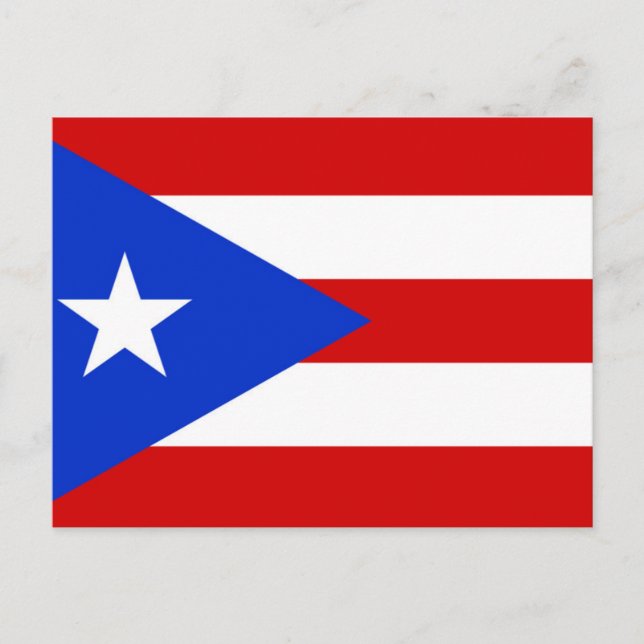 Flagga Puerto Rico Vykort (Framsida)