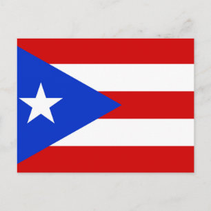 Flagga Puerto Rico Vykort