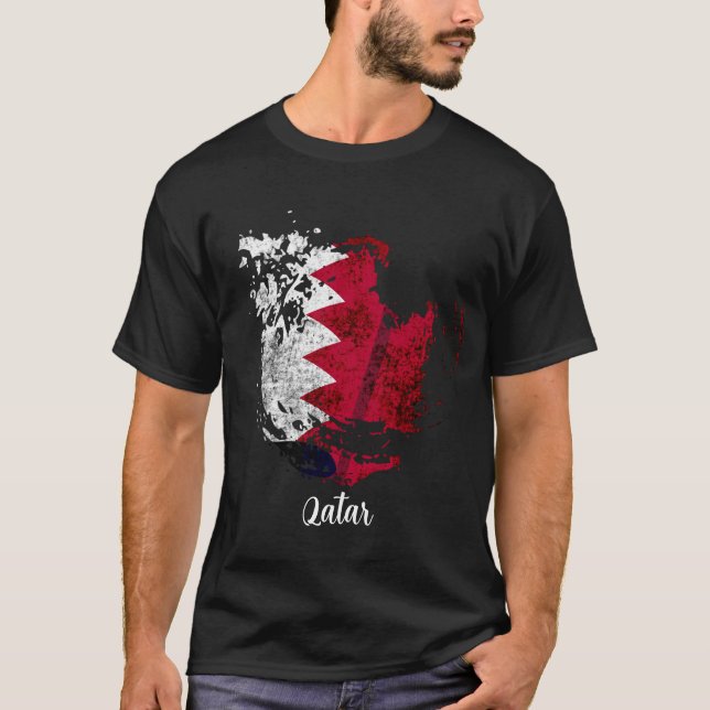 flagga Qatar T Shirt (Framsida)