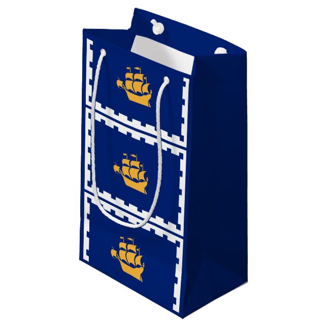 Flagga Quebec City Small Gift Bag (Framsidan Vinklad)